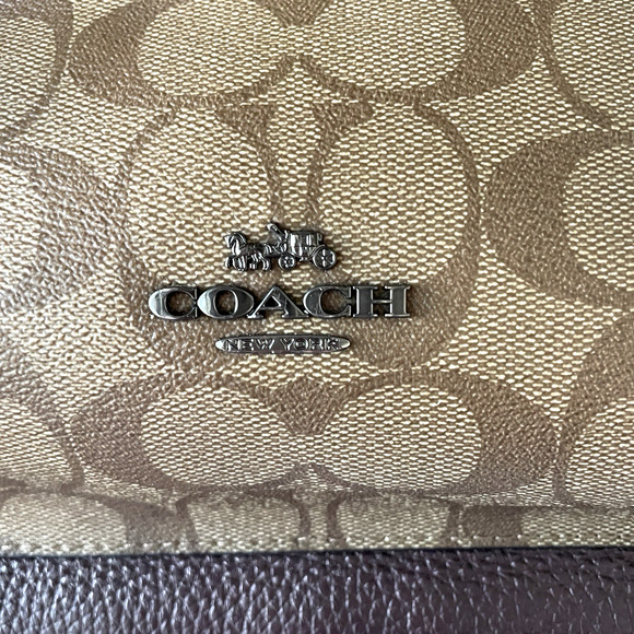 COACH Star Wars Ewok Medium Oxblood Brown Leather Canvas Charlie Backpack F88014 main image 3